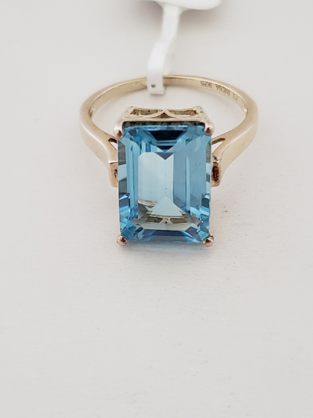 Sterling Silver 925 Sky Blue Topaz Ring 9